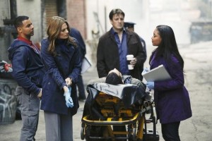 CASTLE - "Always" -- When the murder of an Army veteran puts Beckett on the trail of the man who shot her, Castle must decide how much he's willing to sacrifice to keep her safe. As secrets are revealed and feelings are put on the table, the lives of the detectives at the 12th Precinct may never be the same, on the Season Finale of "Castle," MONDAY, MAY 7 (10:01-11:00 p.m., ET), on the ABC Television Network. (ABC/VIVIAN ZINK)JON HUERTAS, STANA KATIC, RICCARDO LEBRON, NATHAN FILLION, TAMALA JONES